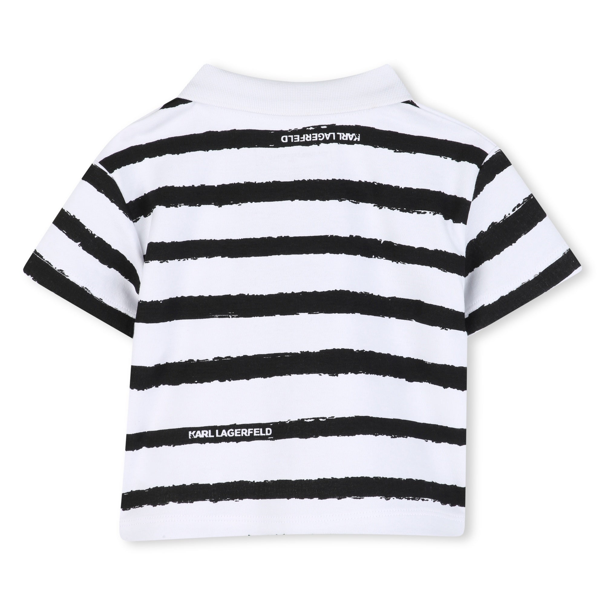Polo Shirt & Shorts Set in White and Black Karl Lagerfeld Kids