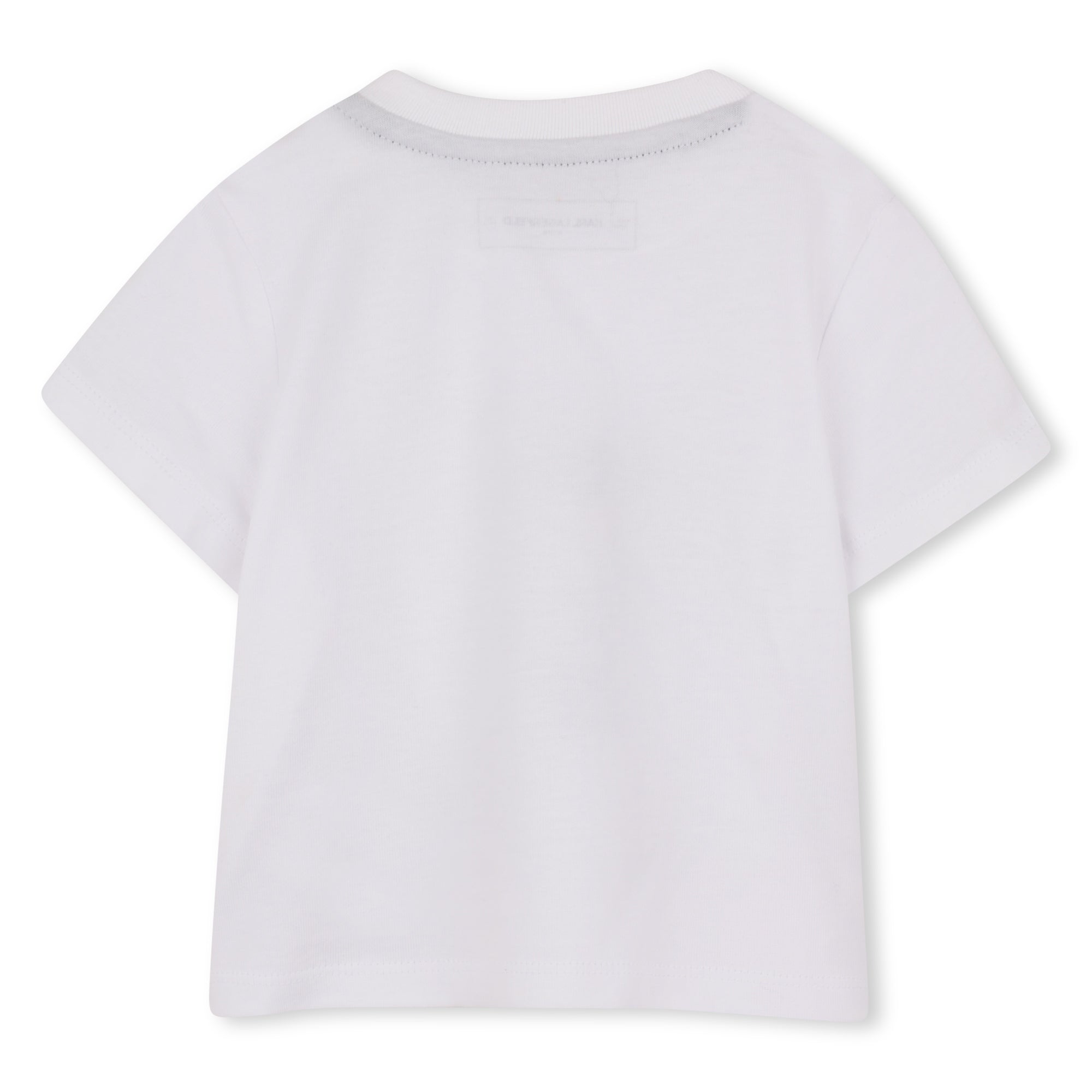 Cardigan, T-Shirt & Trousers Set in Beige Karl Lagerfeld Kids