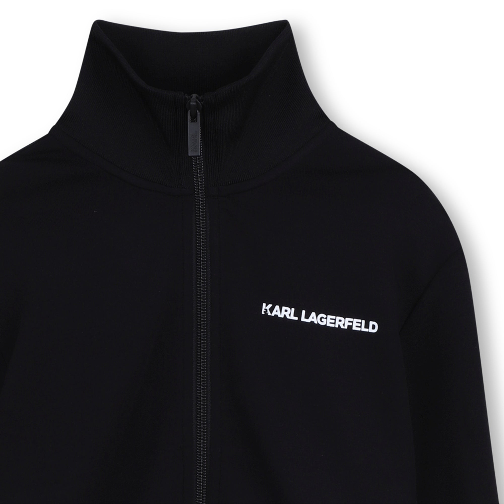 Cardigan in Black Double Jersey Karl Lagerfeld Kids