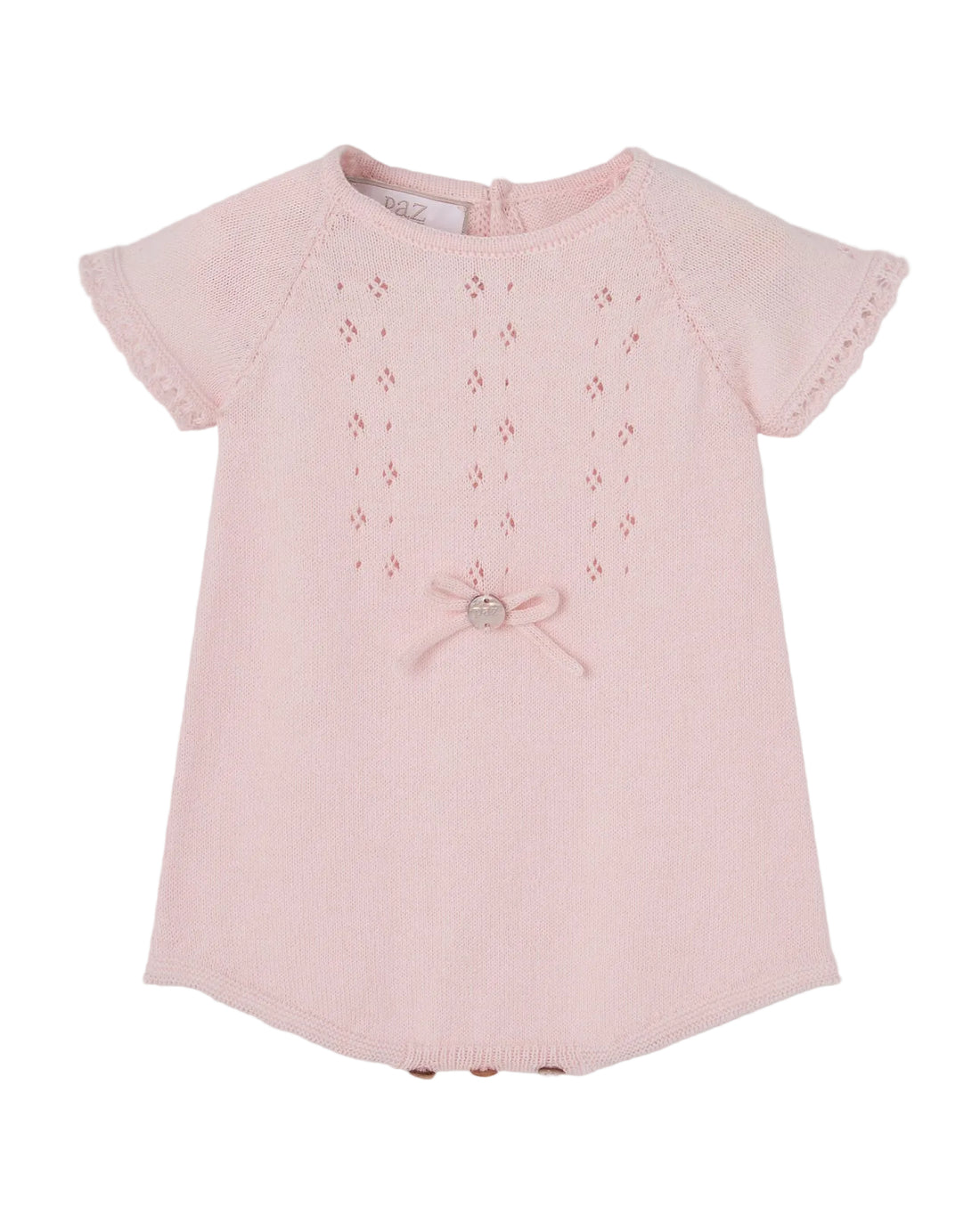 Knit Newborn Romper Pink Schoolsoutdesignerkidswear