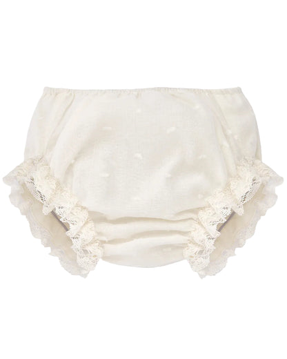 Woven Newborn Knickets Beige Schoolsoutdesignerkidswear
