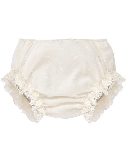 Woven Newborn Knickets Beige Schoolsoutdesignerkidswear