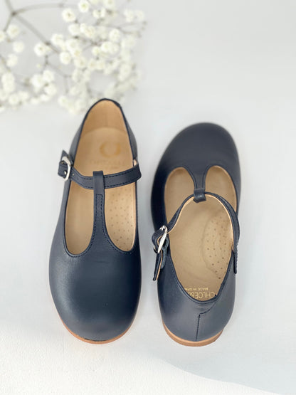 Navy T-Bar Mary Janes Chloe &amp; Jule