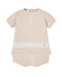 Set Knit Newborn Sweater And Leggins Linen And White Schoolsoutdesignerkidswear