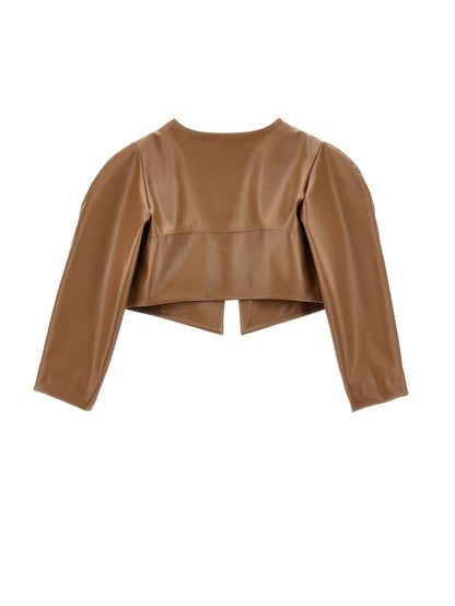 Coated Fabric Bolero With Zip Monnalisa