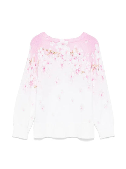 Floral Print Sweater Monnalisa