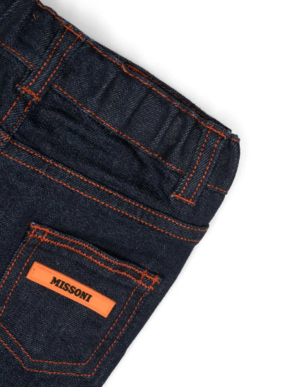 Kids Logo-Patch Mid-Rise Straight-Leg Jeans Missoni