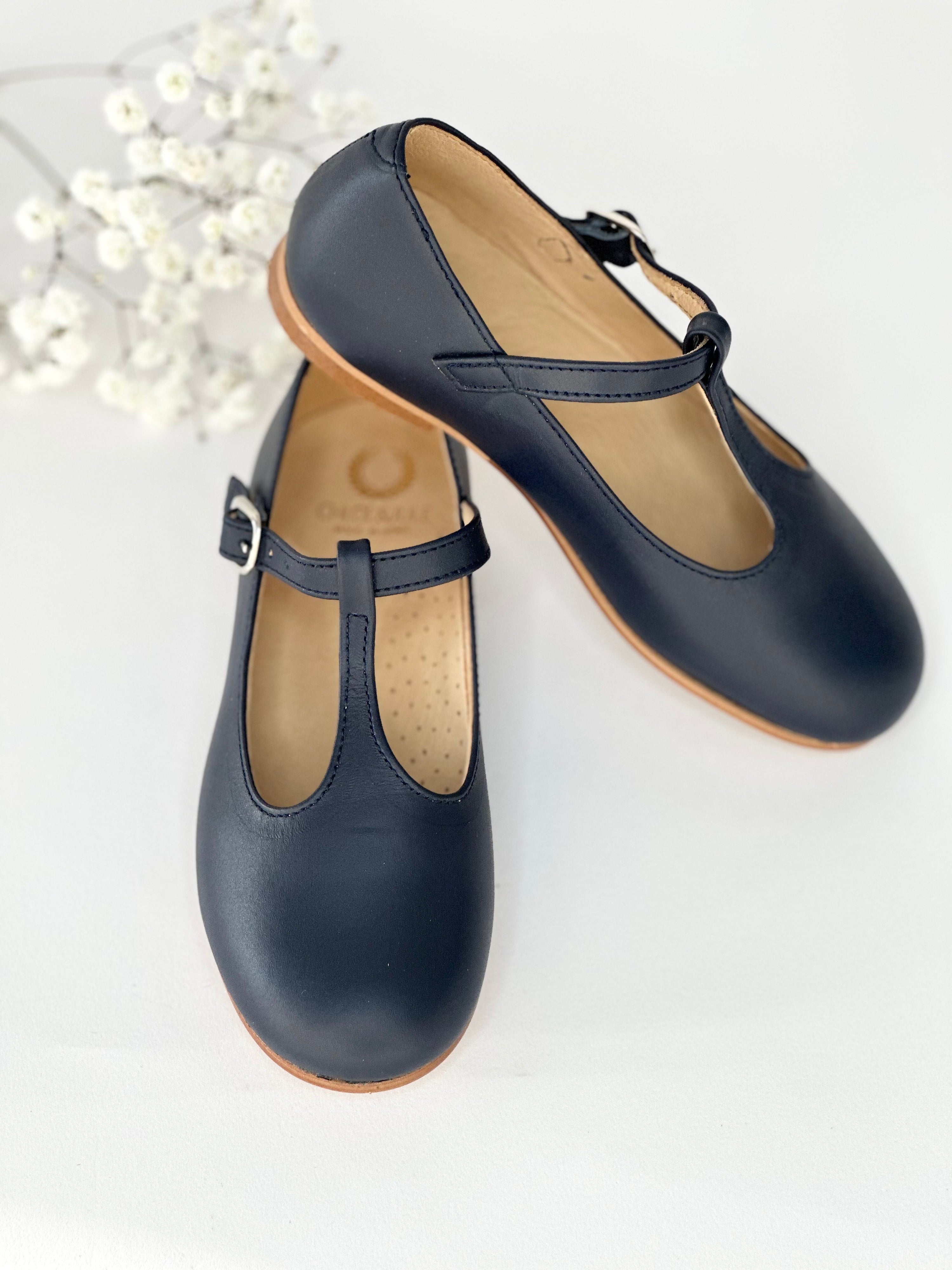 Navy T-Bar Mary Janes Chloe &amp; Jule