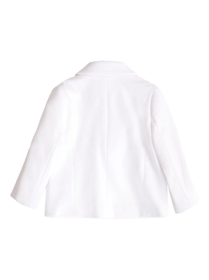 Double-Breasted Knitted Baby Blazer with Signature Lion-Head Buttons Balmain