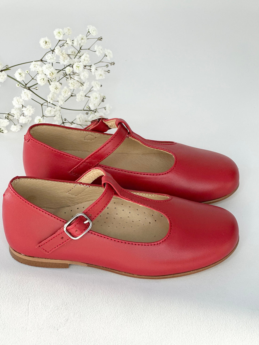 Red T-Bar Mary Janes Chloe &amp; Jule
