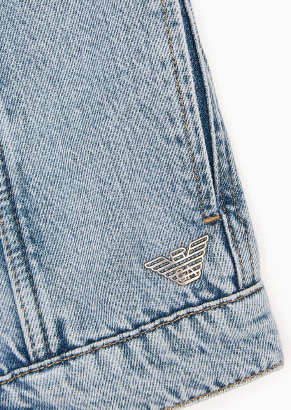Contrast Denim Wind Breaker Jacket Emporio Armani