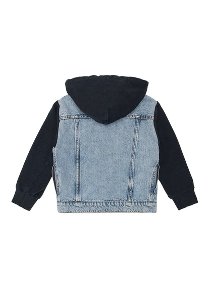 Contrast Denim Wind Breaker Jacket Emporio Armani