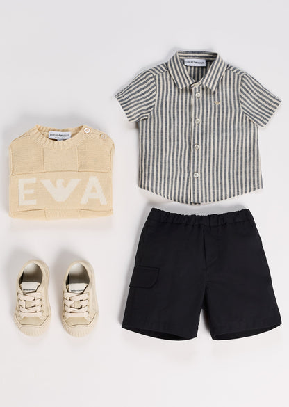 Knit Pullover with Logo Emporio Armani