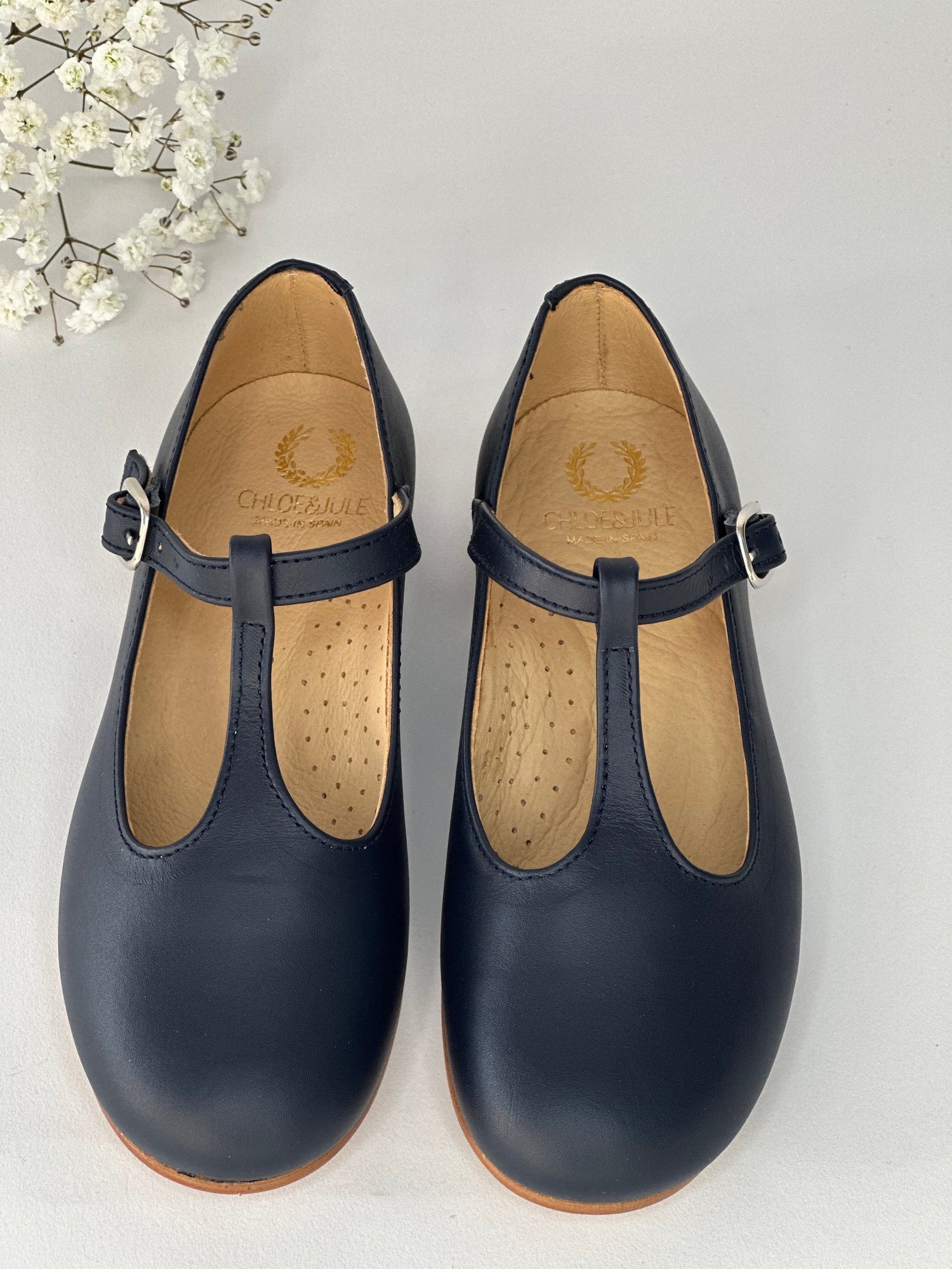 Navy T-Bar Mary Janes Chloe &amp; Jule