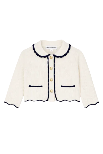 Ribbed Knit Cardigan Emporio Armani