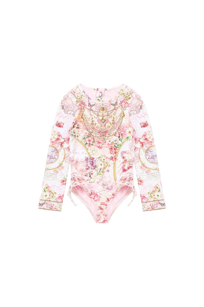 Journal De Voyage Kids Ruched Tie Side Long Sleeve Paddle Suit