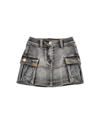 Mini Cargo Fleece Skirt Monnalisa