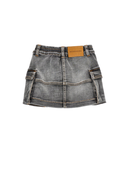 Mini Cargo Fleece Skirt Monnalisa