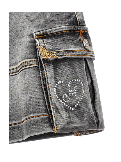Mini Cargo Fleece Skirt Monnalisa