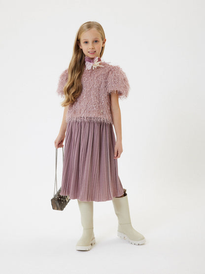 Fringe Viscose Top Monnalisa