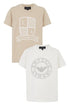 Oxford Tan & White T-Shirt Set Emporio Armani