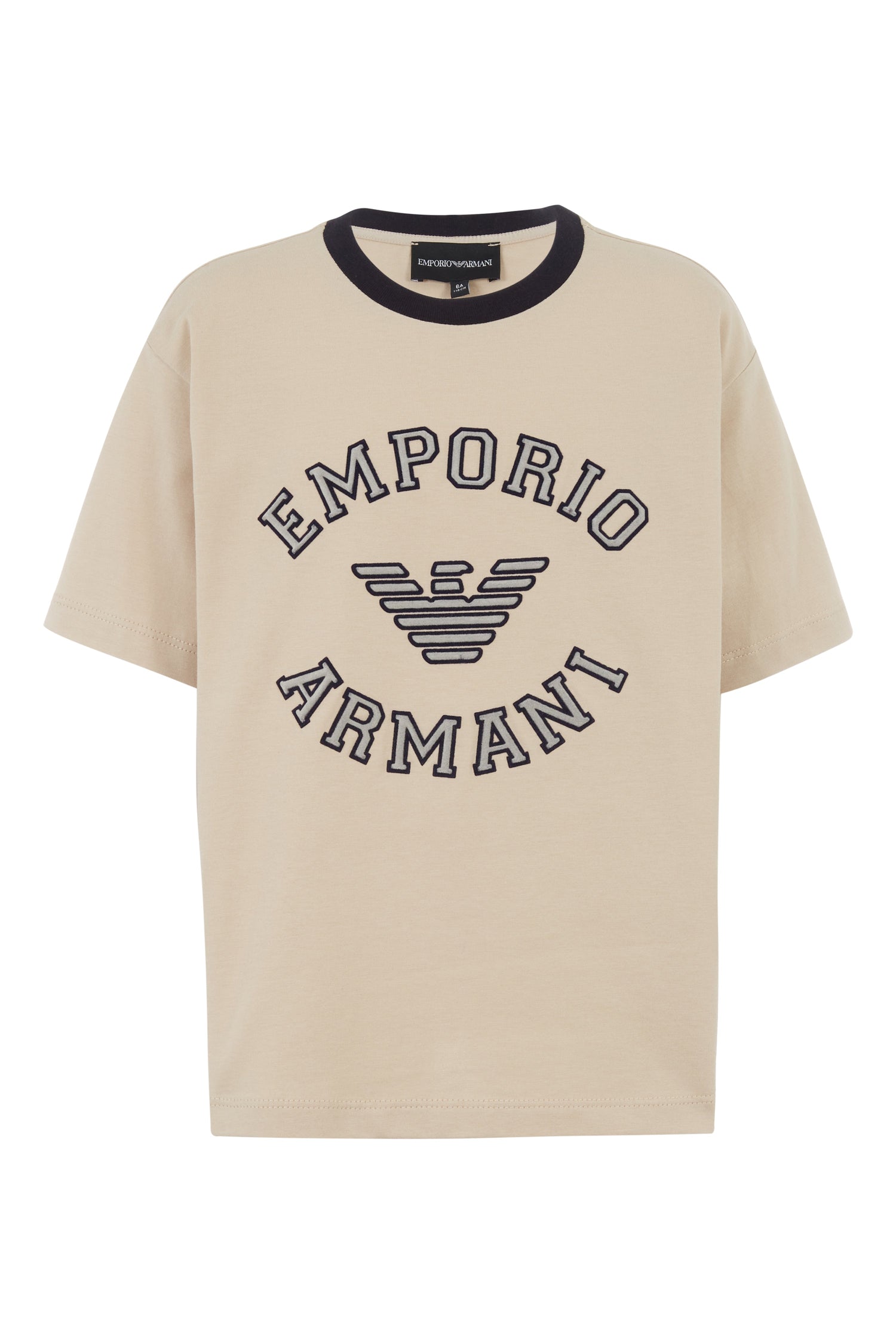 Logo T-Shirt - Oxford Tan &amp; Blu Navy Emporio Armani
