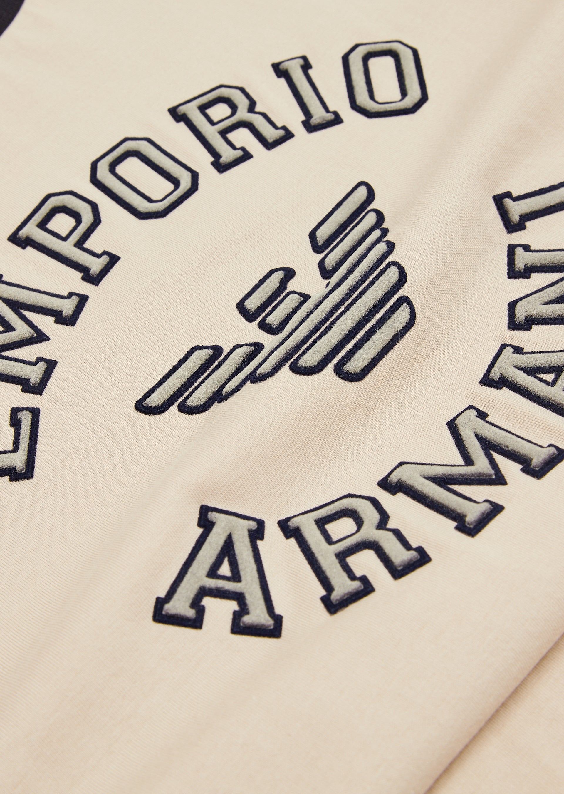 Logo T-Shirt - Oxford Tan &amp; Blu Navy Emporio Armani