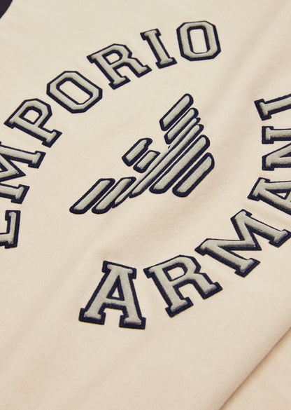 Logo T-Shirt - Oxford Tan &amp; Blu Navy Emporio Armani