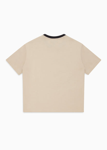 Logo T-Shirt - Oxford Tan &amp; Blu Navy Emporio Armani