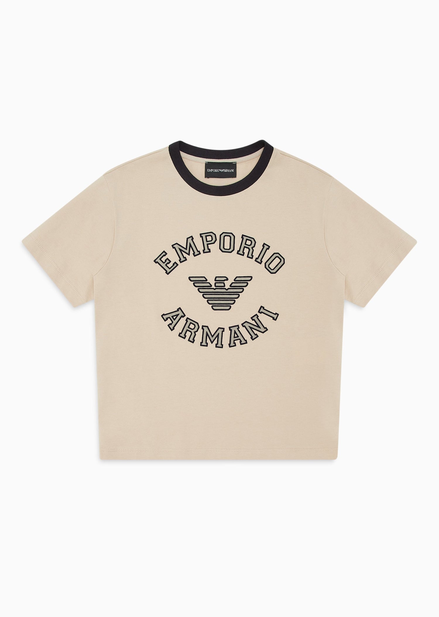 Logo T-Shirt - Oxford Tan &amp; Blu Navy Emporio Armani