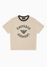 Logo T-Shirt - Oxford Tan & Blu Navy Emporio Armani