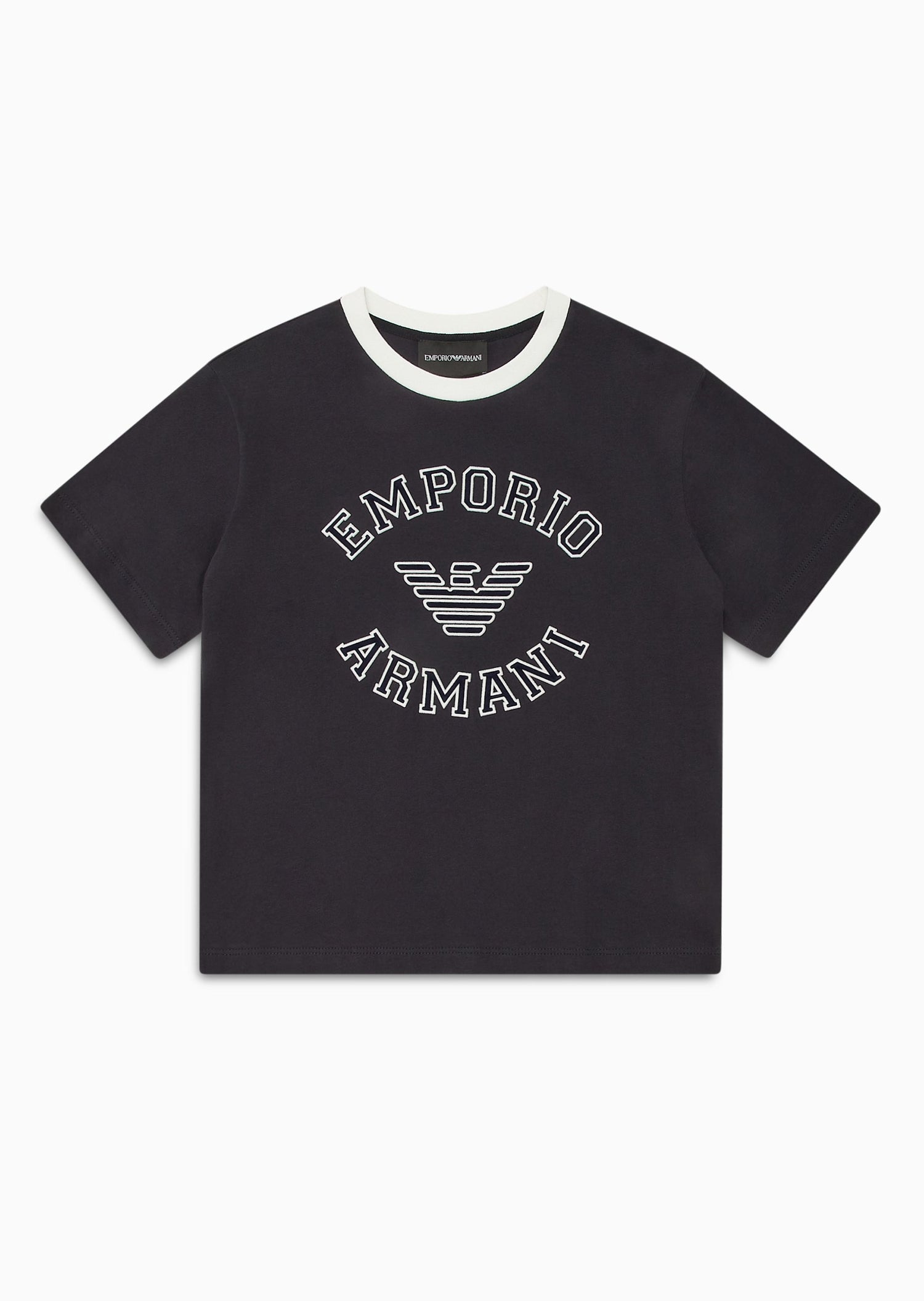 Logo T-Shirt - Oxford Tan &amp; Blu Navy Emporio Armani
