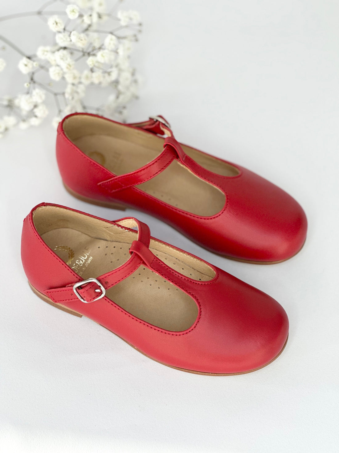 Red T-Bar Mary Janes Chloe &amp; Jule