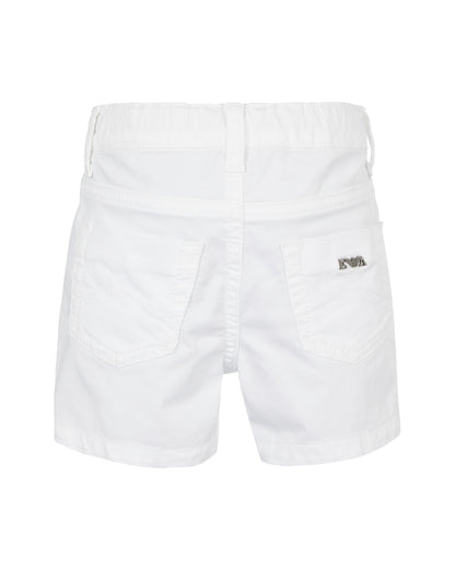 Tailored Cotton Shorts – Classic White Emporio Armani