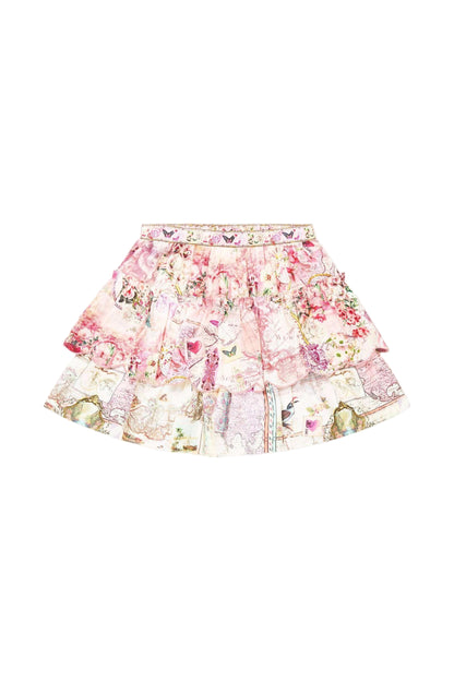 Journal De Voyage Kids Layered Mini Skirt W Gathered Frill Schoolsoutdesignerkidswear