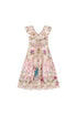 Casa De Fieras Kids Tiered Maxi Dress With Frill Neck Camilla
