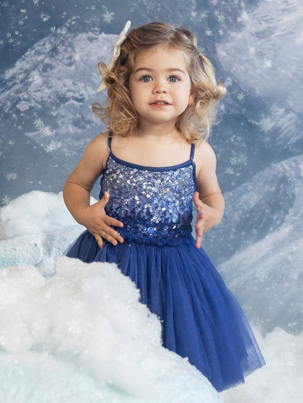 Bebe Winter Waltz Tutu Dress Deep Ultramarine