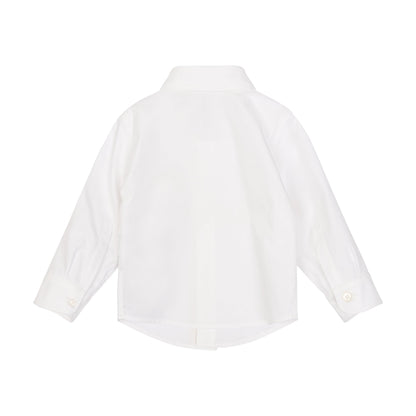 Classic Embroidered Long-Sleeve Shirt – White Balmain