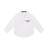 Embroidered Logo Cotton Button-Down Baby Shirt Balmain