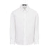 Children’s White Cotton Button-Down Shirt with Embroidered Chest Logo Balmain