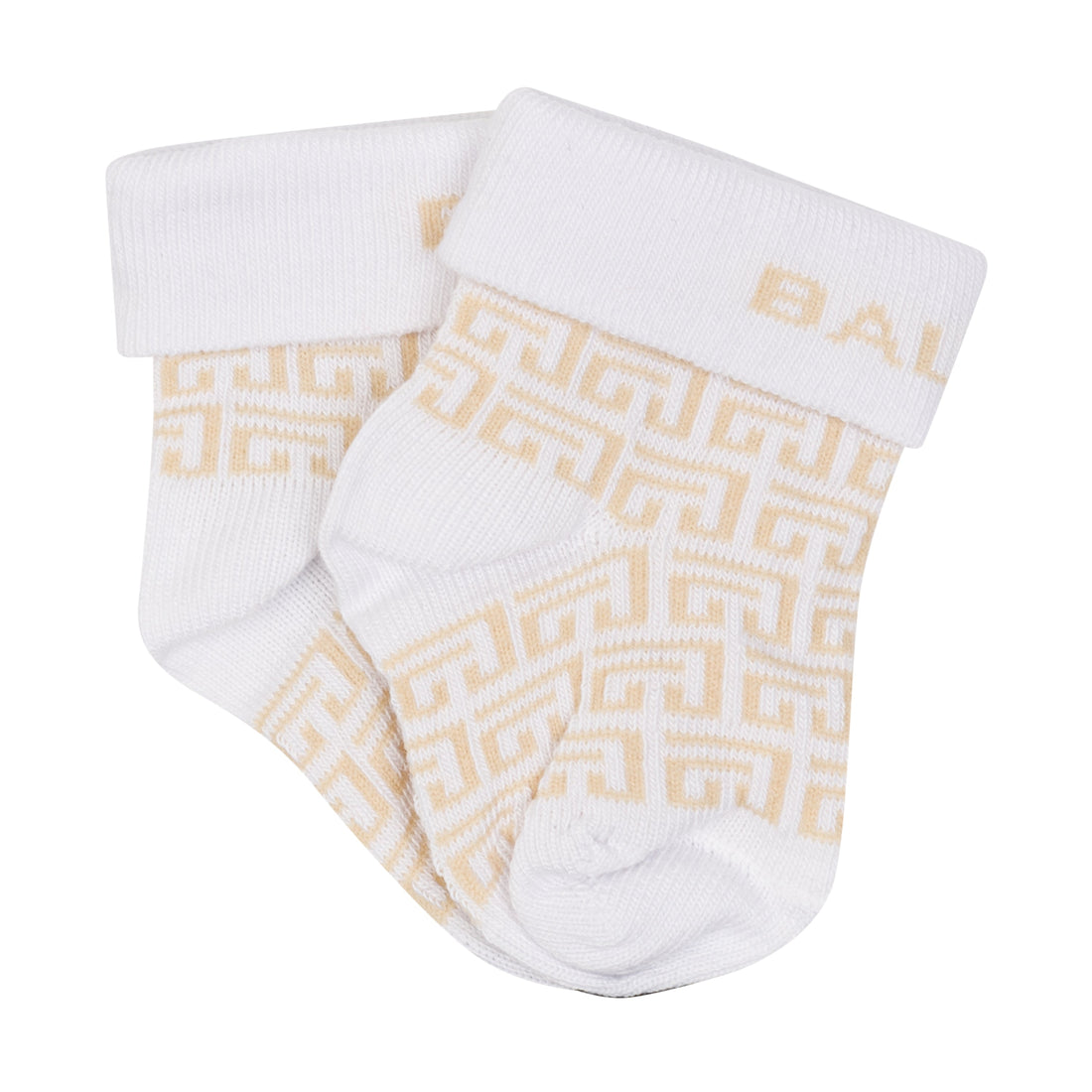 Kids Cotton-Blend Logo &amp; Monogram Sock Set Balmain