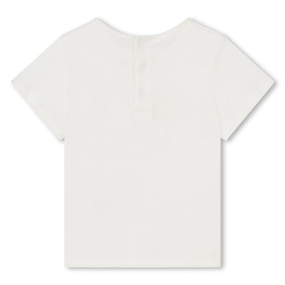 Organic Cotton Gold Embroidered Tee-Shirt Chloe