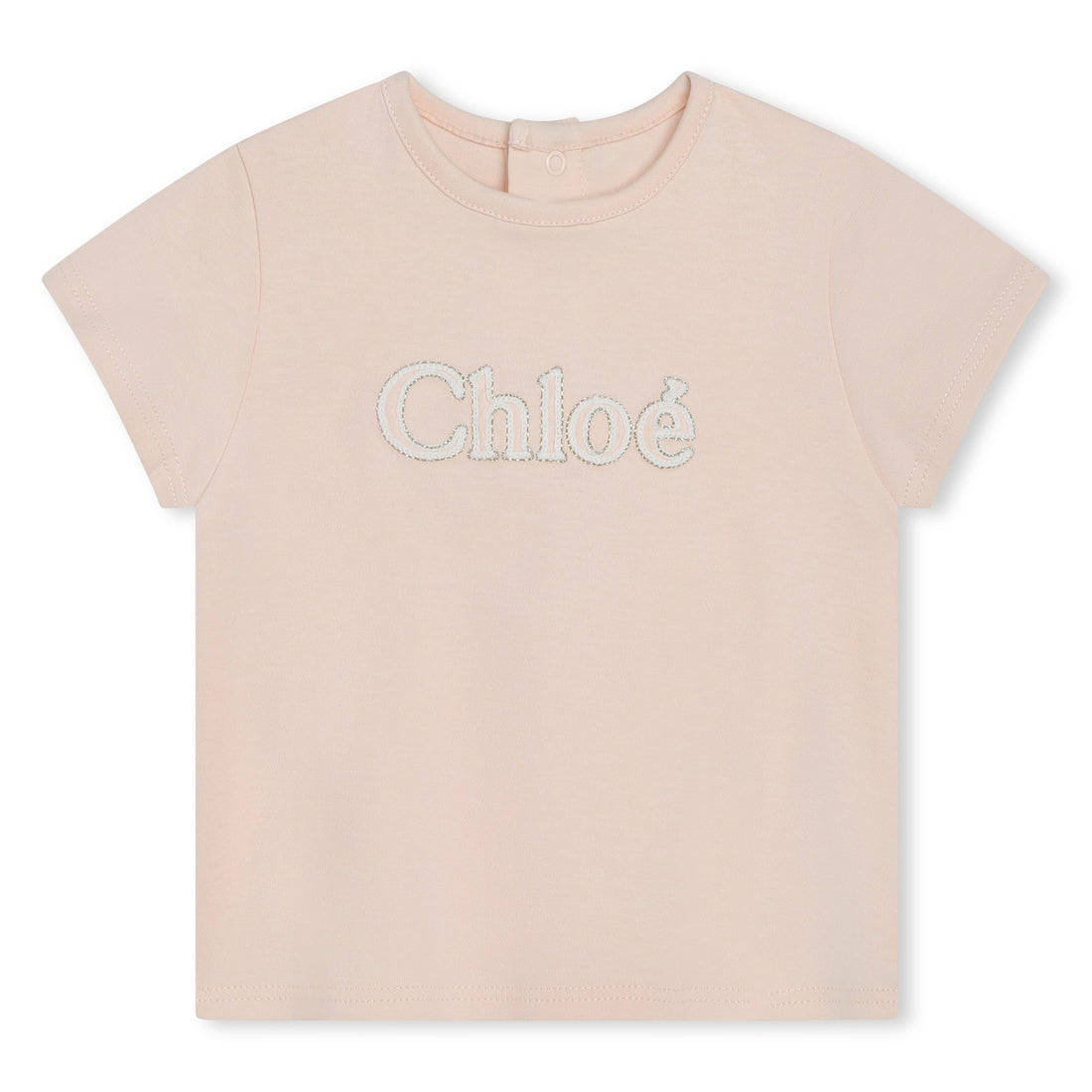 Organic Cotton Gold Embroidered Tee-Shirt Chloe