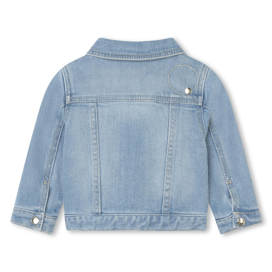 Embroidered Denim Jacket with Eyelet Details Chloe