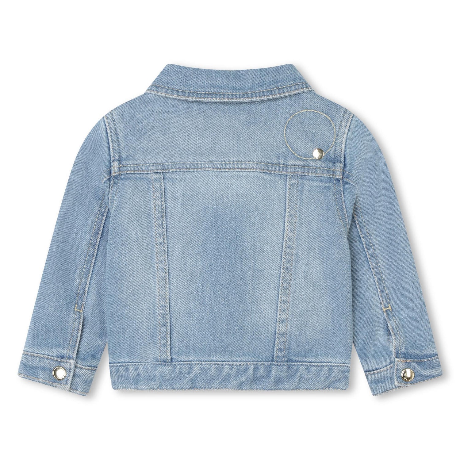 Embroidered Denim Jacket with Eyelet Details Chloe