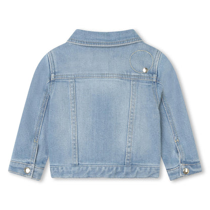 Embroidered Denim Jacket with Eyelet Details Chloe