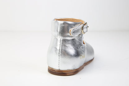 Cow Leather Ballerina Shoes with Scalloped Cut Outs Chloe
