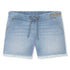 Denim Shorts with Gold Embroidery and Fringed Hem Chloe