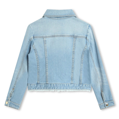 Denim Jacket with Golden Embroidery Chloe