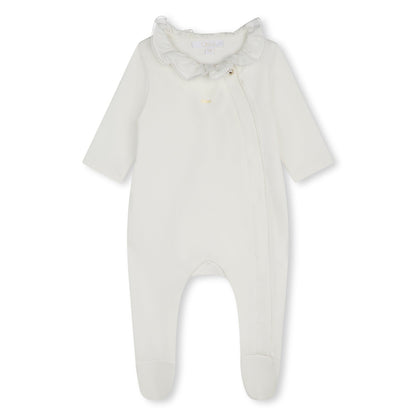 Organic Cotton Pyjamas and Bib Set with Golden Trims Chloe
